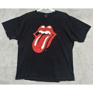 The Rolling Stones Mens XL Graphic T-Shirt Lips Mick Jagger Nice Fade Stones Tag